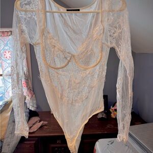 White Lace Bodysuit